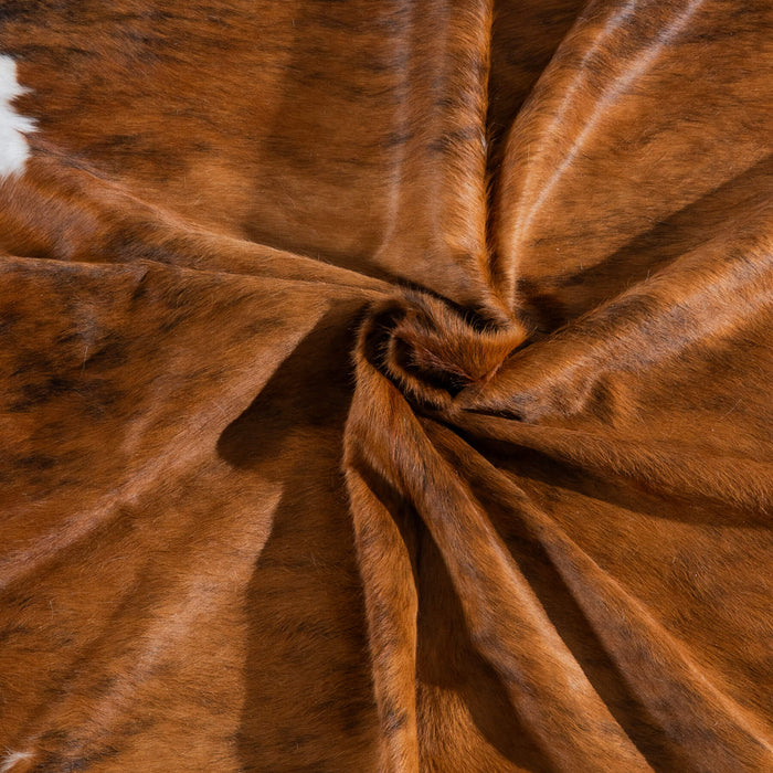 Tricolor Brindle Mix Cowhide Rug Size 7'10" L x 7'2" W 8277