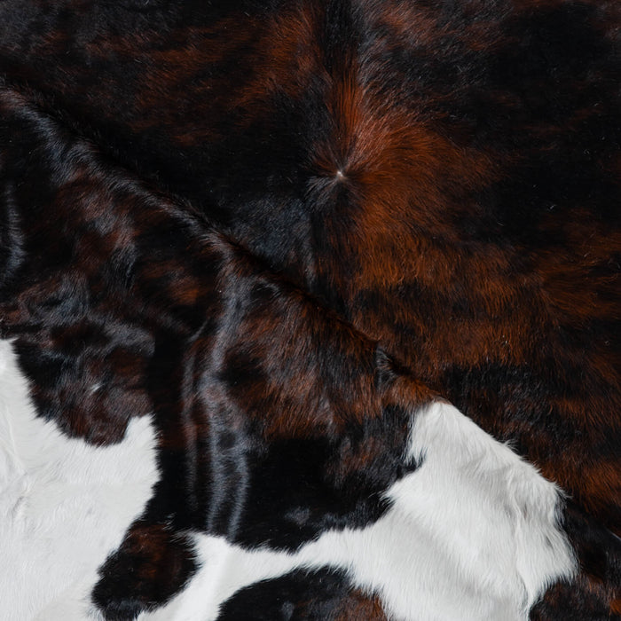 Tricolor Brindle Mix Cowhide Rug Size 8'0" L x 6'4" W 8285