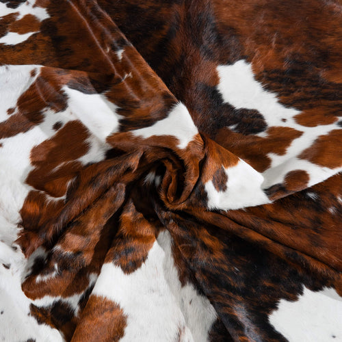 Tricolor Cowhide Rug Size 7'10" L x 7'0" W 8289