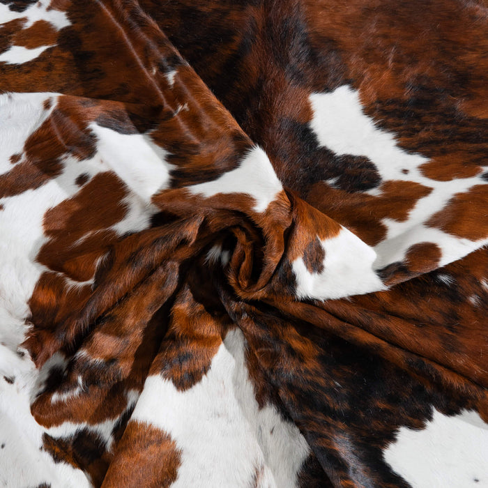 Tricolor Cowhide Rug Size 7'10" L x 7'0" W 8289