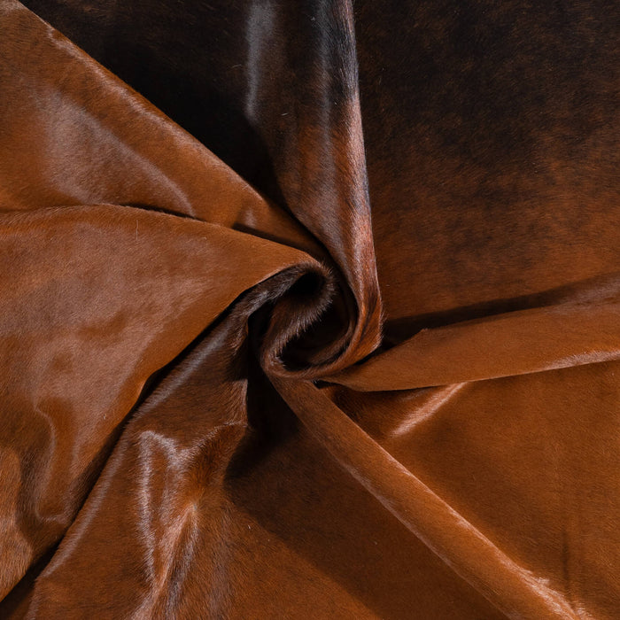 Brazilian Mahogany Cowhide Rug Size 6'9" L x 6'2" W 8304