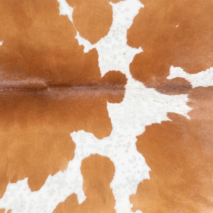 Brazilian Brown and White Cowhide Rug Size 7'10" L x 6'7" W 8306
