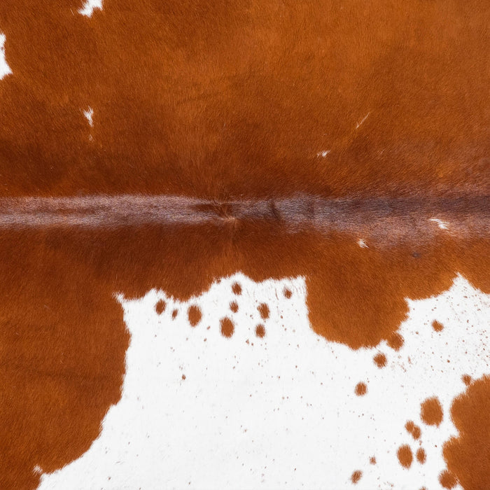 Brazilian Brown and White Cowhide Rug Size 7'3" L x 6'4" W 8315