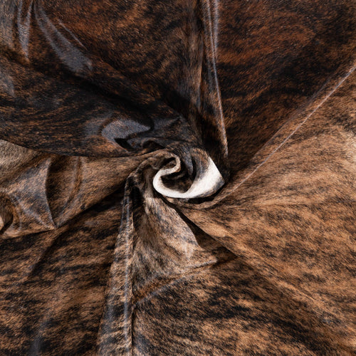 Brazilian Brindle Cowhide Rug Size 7'8" L x 6'11" W 8331
