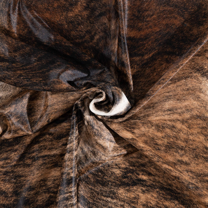 Brazilian Brindle Cowhide Rug Size 7'8" L x 6'11" W 8331