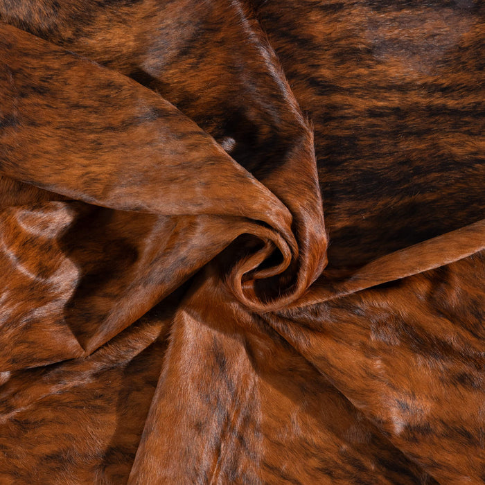 Brazilian Brindle Cowhide Rug Size 7'3" L x 5'11" W 8345
