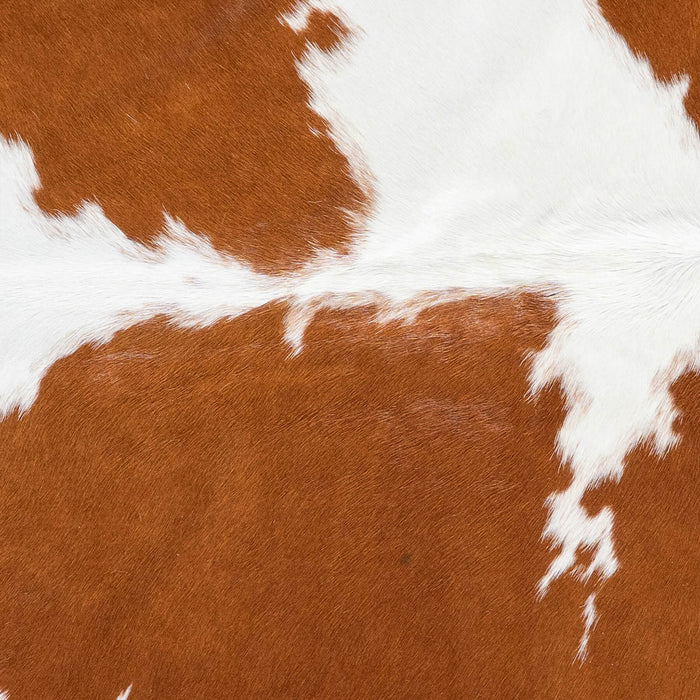 Brazilian Brown and White Cowhide Rug Size 6'3" L x 5'8" W 8361