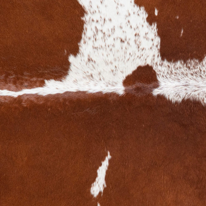 Brazilian Brown and White Cowhide Rug Size 6'8" L x 5'10" W 8363