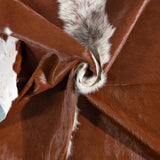 Brazilian Hereford Cowhide Rug Size 7'1" L x 6'11" W 8399
