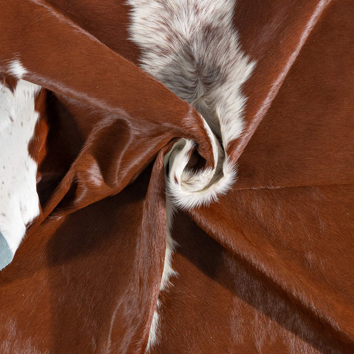 Brazilian Hereford Cowhide Rug Size 7'1" L x 6'11" W 8399