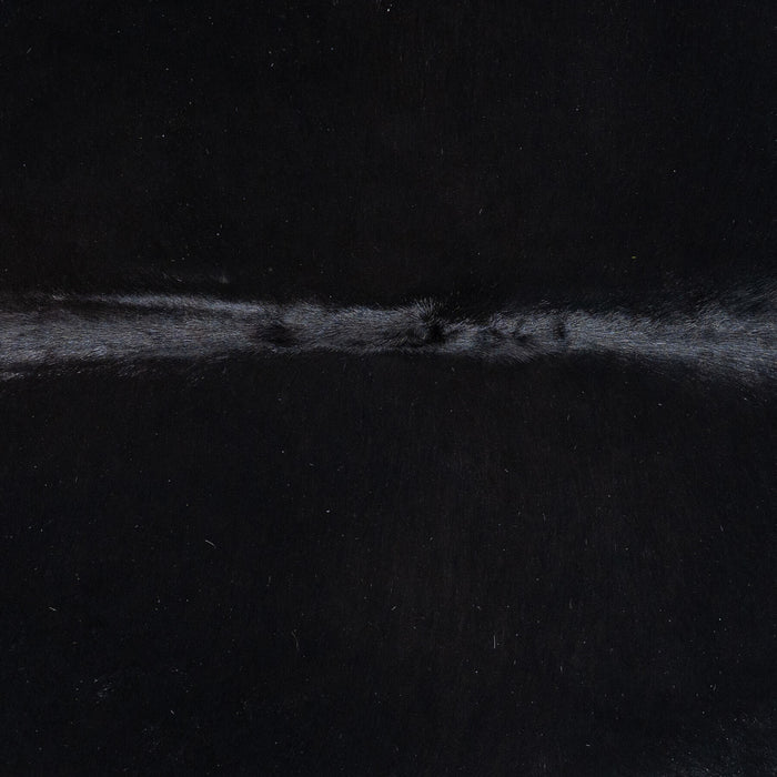 Brazilian Solid Black Cowhide Rug Size 7'2" L x 6'9" W 8407