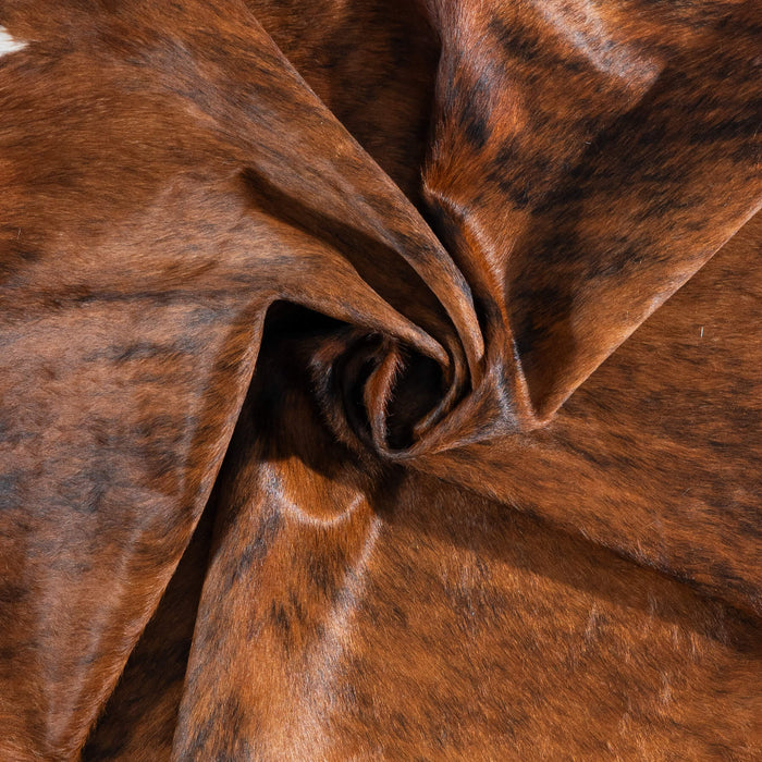 Brazilian Brindle White Belly Cowhide Rug Size 8'0" L x 6'11" W 8418
