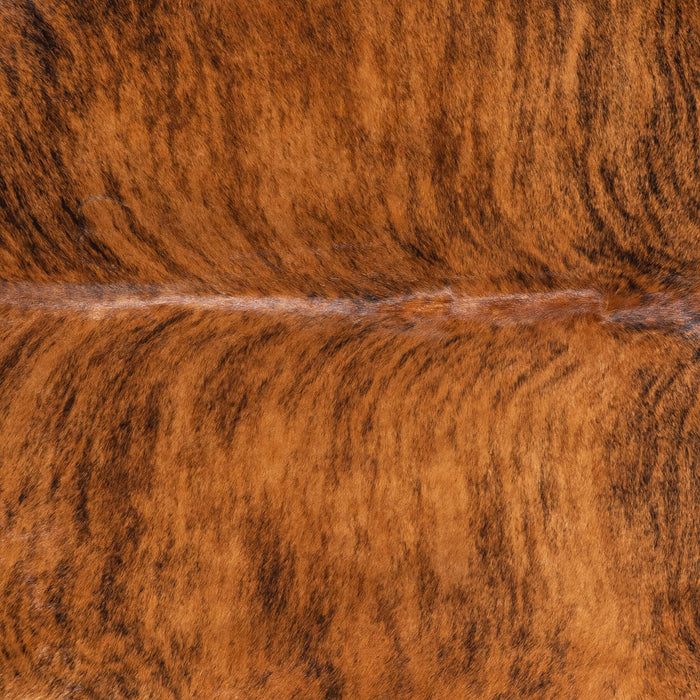 Brazilian Brindle White Belly Cowhide Rug Size 7'8" L x 7'0" W 8424