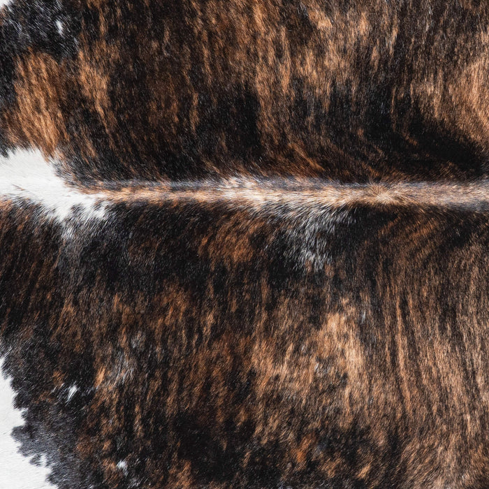 Brazilian Brindle White Belly Cowhide Rug Size 6'6" L x 6'3" W 8429