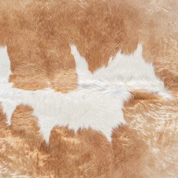 Brazilian Palomino and White Cowhide Rug Size 7'4" L x 6'3" W 8443