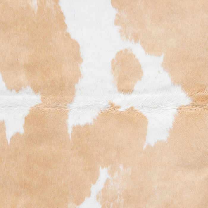 Brazilian Palomino and White Cowhide Rug Size 7'3" L x 6'3" W 8446