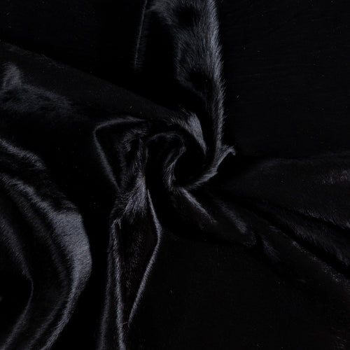 Brazilian Solid Black Cowhide Rug Size 6'0" L x 4'10" W 8452