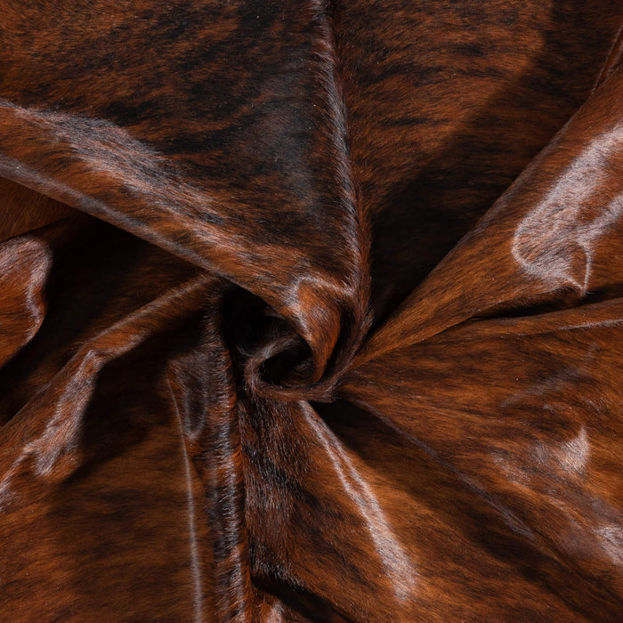 Brazilian Brindle Cowhide Rug Size 7'5" L x 7'1" W 8470