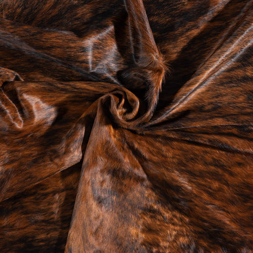 Brazilian Brindle Cowhide Rug Size 7'1" L x 5'11" W 8490