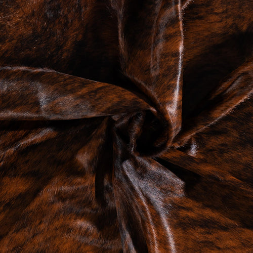 Brazilian Brindle Cowhide Rug Size 7'2" L x 6'1" W 8496