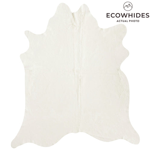 Brazilian Off White Cowhide Rug Size 7'10" L x 7'1" W 8501