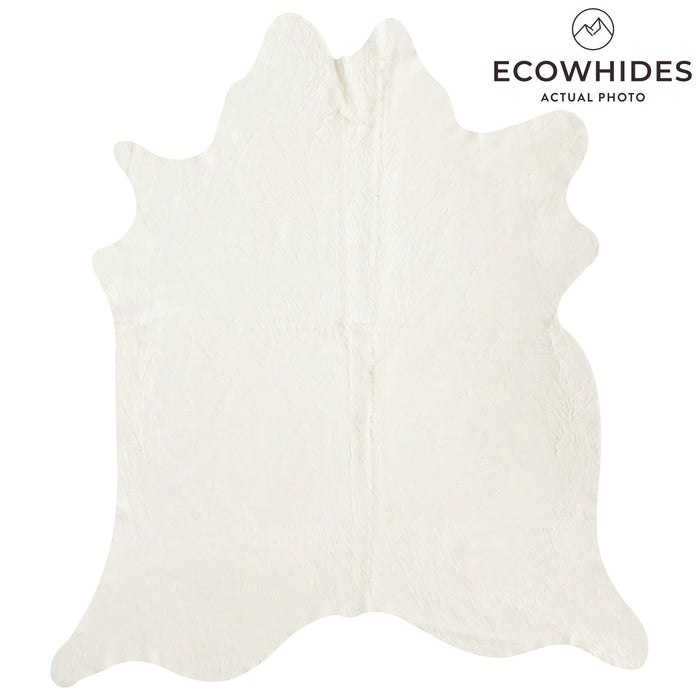 Brazilian Off White Cowhide Rug Size 7'10" L x 7'1" W 8501
