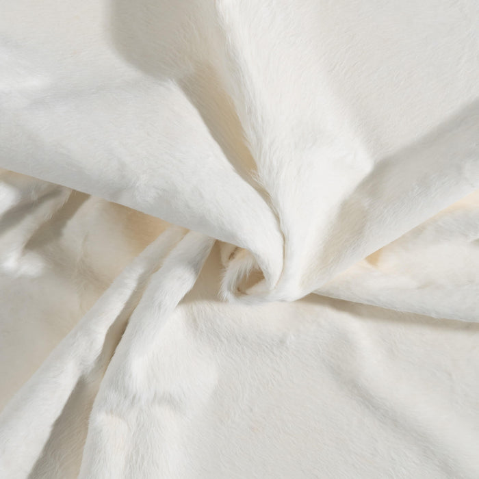 Brazilian White Cowhide Rug Size 8'0" L x 7'1" W 8502