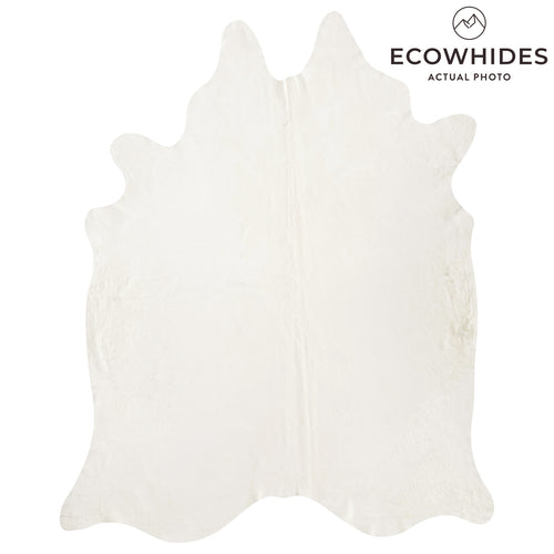 Brazilian Off White Cowhide Rug Size 8'7" L x 7'2" W 8504