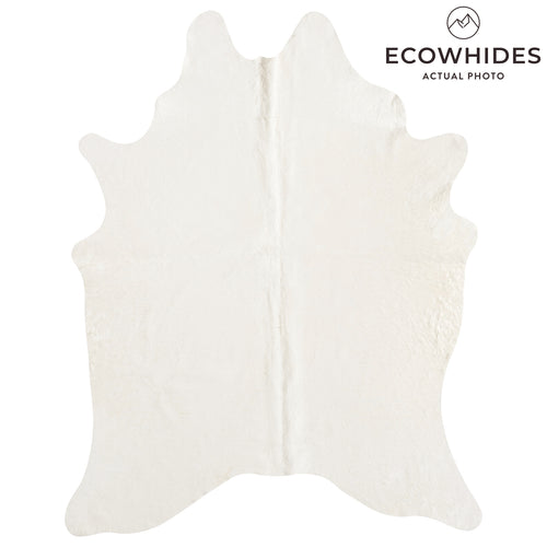 Brazilian Off White Cowhide Rug Size 7'5" L x 5'10" W 8511