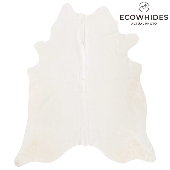 Brazilian Off White Cowhide Rug Size 7'3" L x 6'4" W 8514