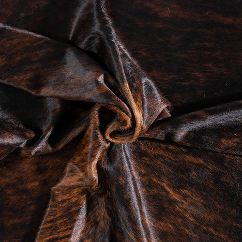 Brazilian Dark Brindle Cowhide Rug Size 6'10" L x 6'1" W 8517