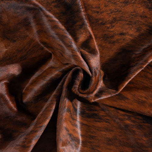 Brazilian Brindle Cowhide Rug Size 7'1" L x 6'11" W 8525