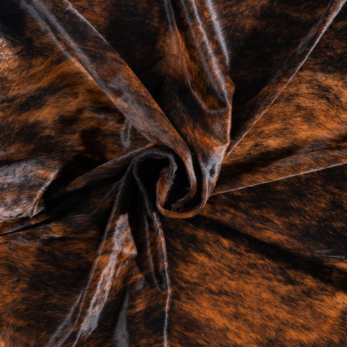 Brazilian Brindle Cowhide Rug Size 7'0" L x 6'5" W 8528