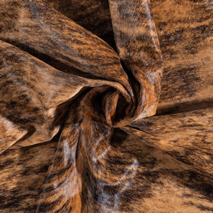 Brazilian Brindle Cowhide Rug Size 6'8" L x 5'9" W 8534