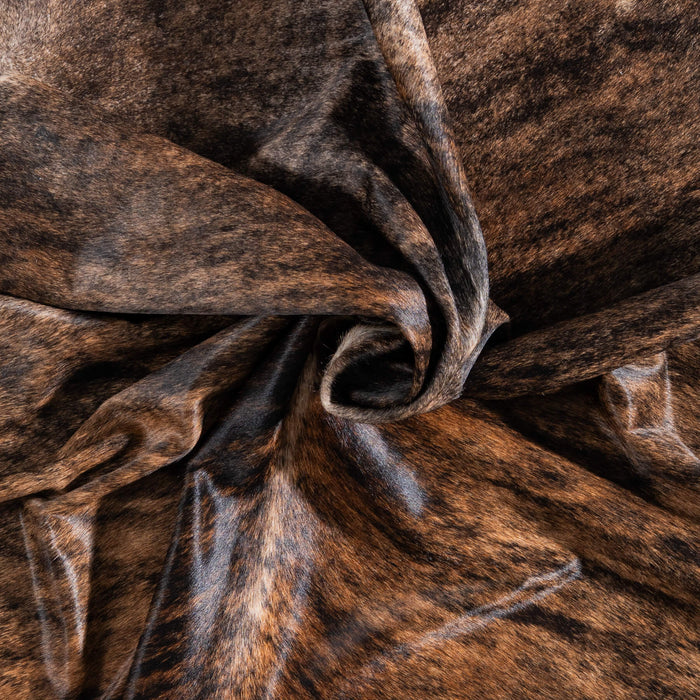 Brazilian Brindle Cowhide Rug Size 6'8" L x 6'3" W 8539