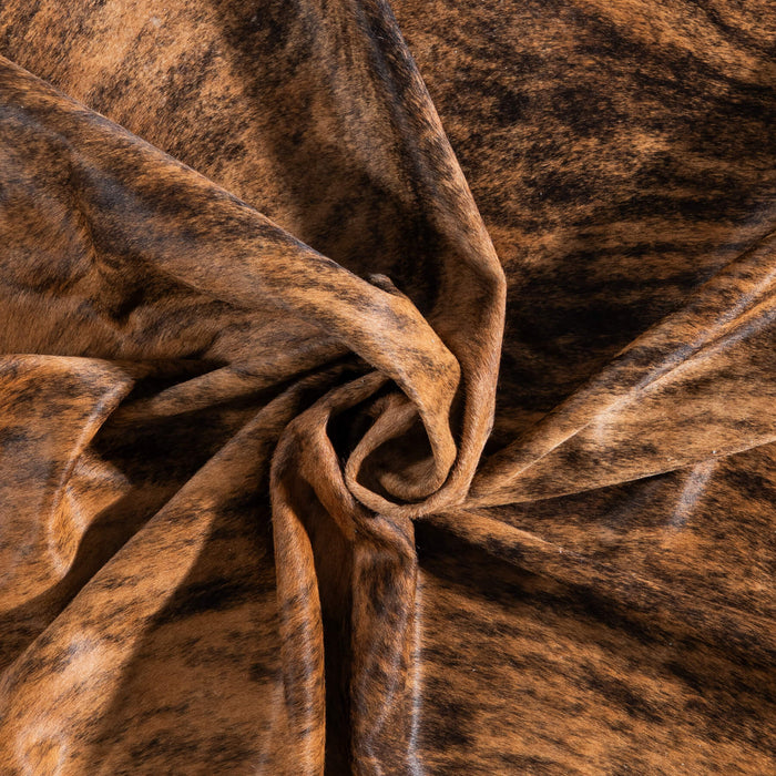 Brazilian Brindle Cowhide Rug Size 7'0" L x 6'4" W 8541