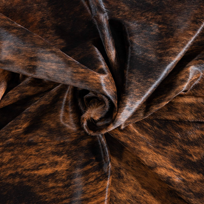 Brazilian Brindle Cowhide Rug Size 6'11" L x 5'11" W 8543