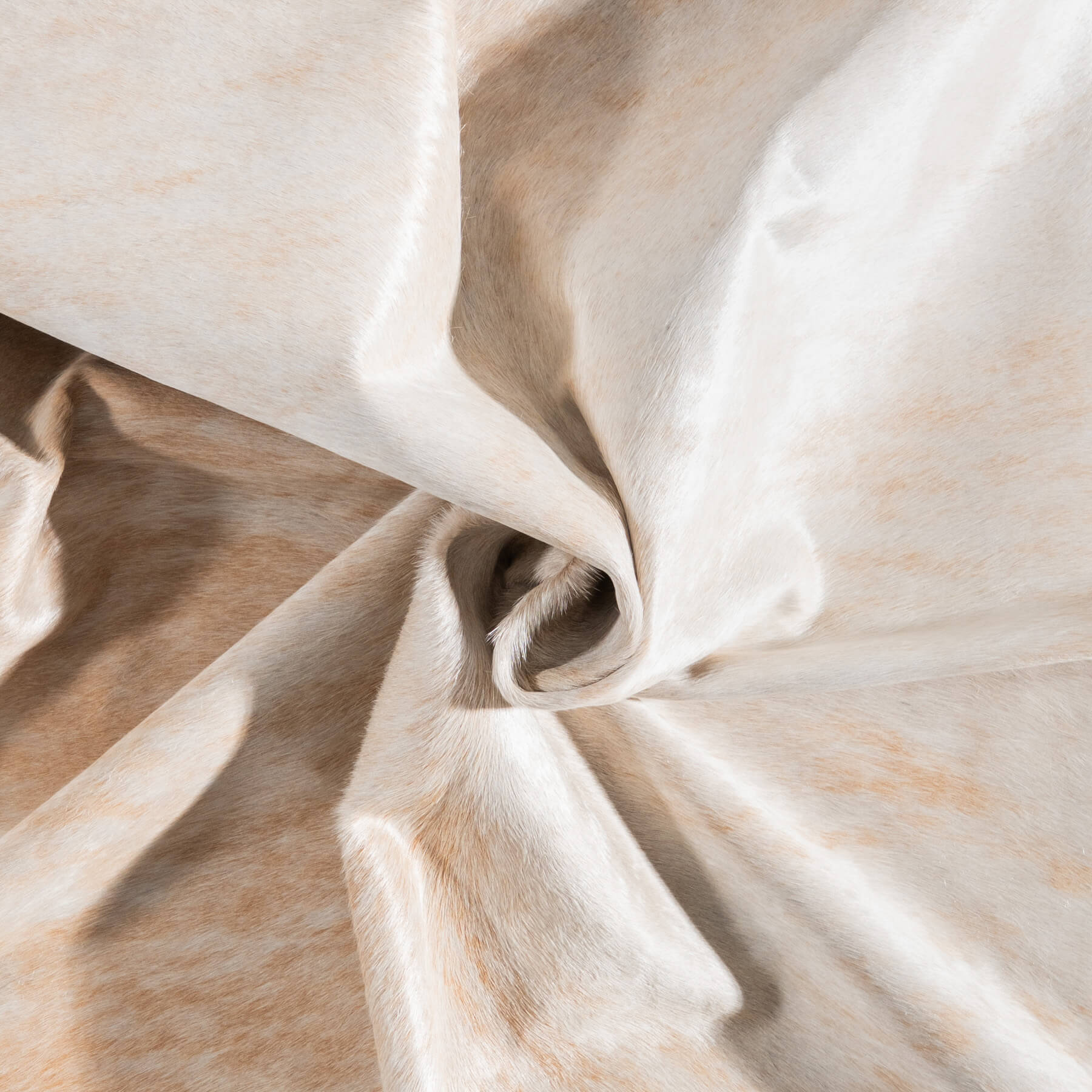 Brazilian Palomino and White Cowhide Rug Size 7'5