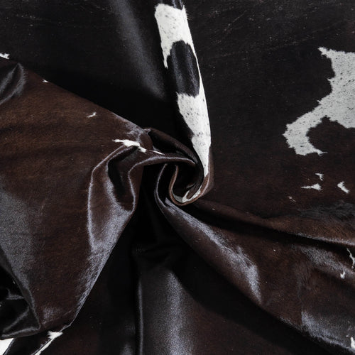 Brazilian Black and White Cowhide Rug Size 7'8" L x 6'4" W 8583