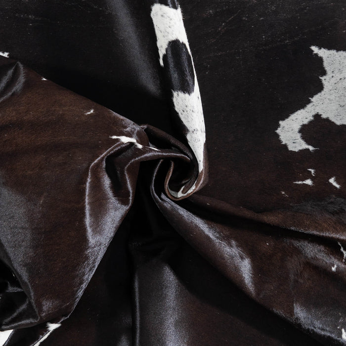 Brazilian Black and White Cowhide Rug Size 7'8" L x 6'4" W 8583