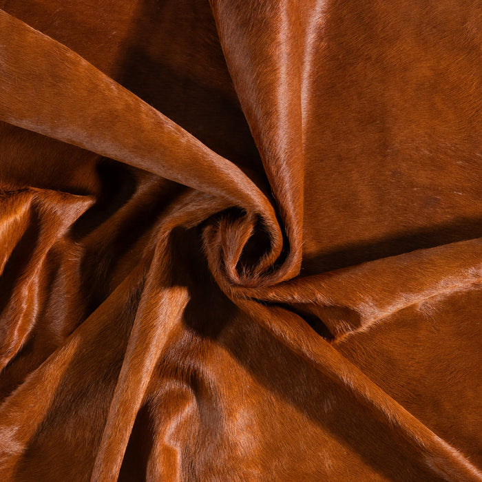 Brazilian Brown and White Cowhide Rug Size 7'6" L x 7'1" W 8587