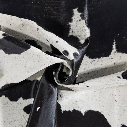 Brazilian Black and White Cowhide Rug Size 7'9" L x 6'3" W 8588