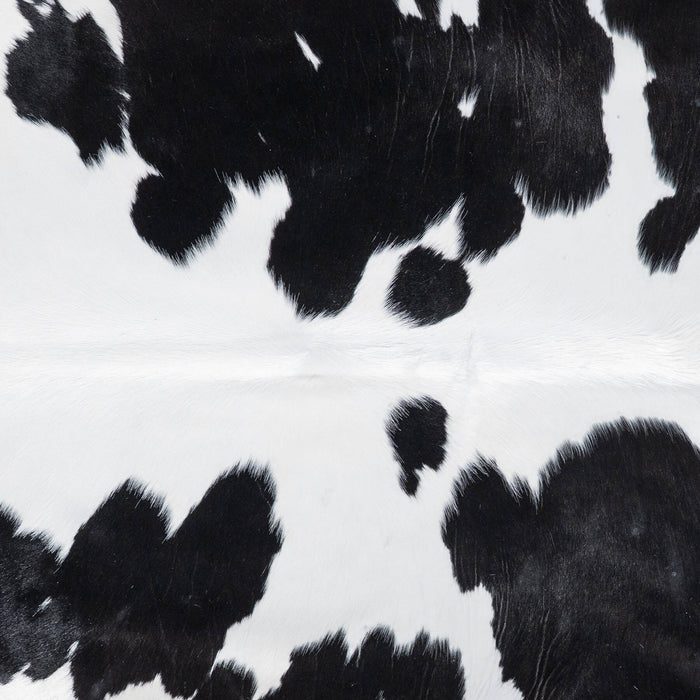 Brazilian Black and White Cowhide Rug Size 8'0" L x 7'1" W 8596
