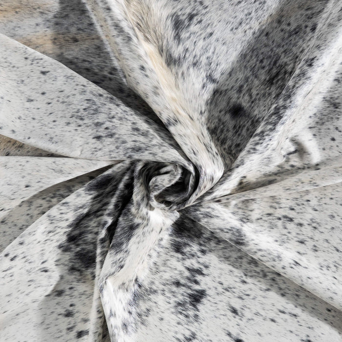 Brazilian Black Salt and Pepper Cowhide Rug Size 8'0" L x 6'10" W 8599