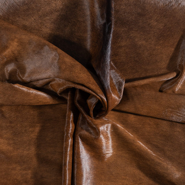 Brazilian Brown Cowhide Rug Size 7'7" L x 6'10" W 8611