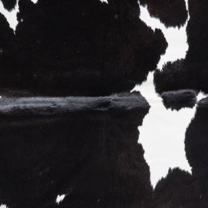 Brazilian Black and White Cowhide Rug Size 7'10" L x 7'0" W 8612