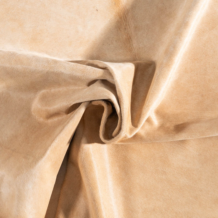 Brazilian Beige Cowhide Rug Size 7'5" L x 6'9" W 8614