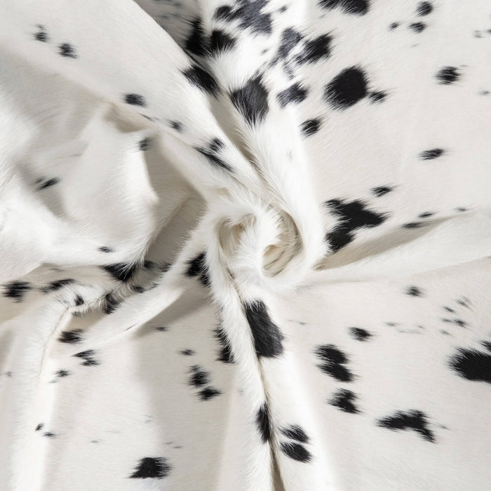Brazilian Black Salt and Pepper Cowhide Rug Size 7'4" L x 7'2" W 8633