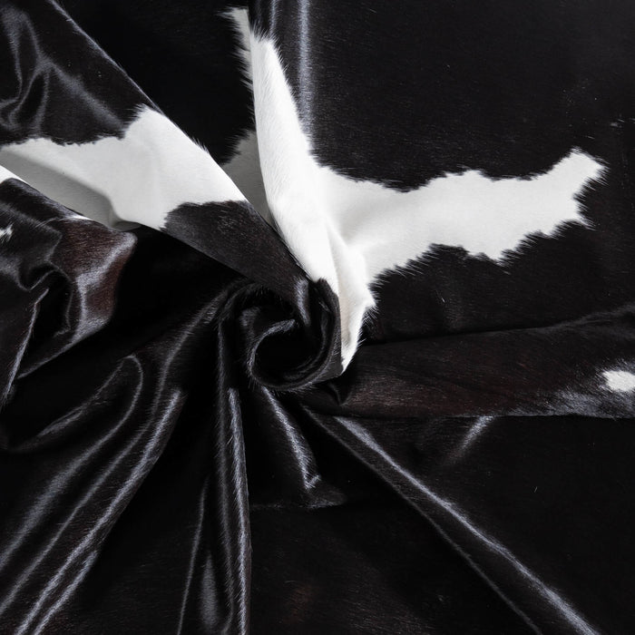 Brazilian Black and White Cowhide Rug Size 7'8" L x 5'7" W 8646
