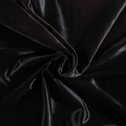 Brazilian Solid Black Cowhide Rug Size 6'11" L x 7'0" W 8656